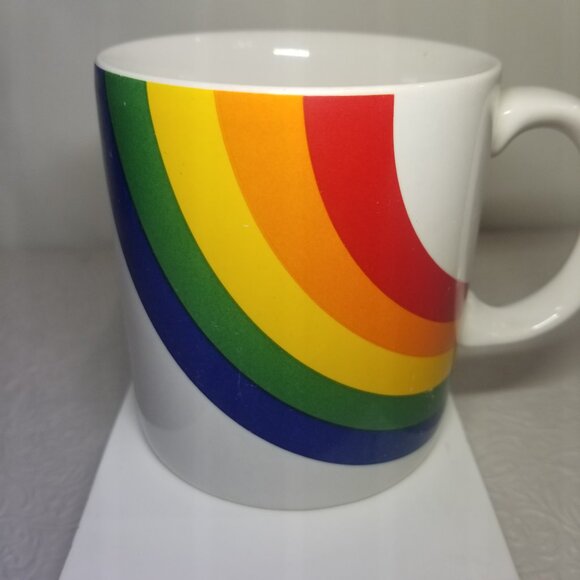 Vintage 1986 FTDA 8oz Rainbow Coffee Cup Mug - Picture 5 of 11